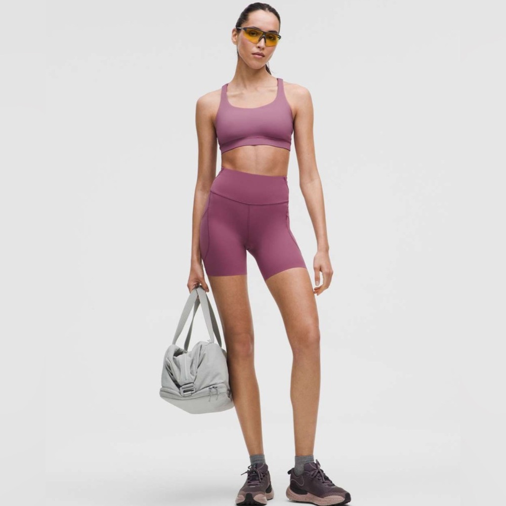 lululemon Energy Bra Mystic Lilac Lavender Purple Strappy Bralette Size 4
